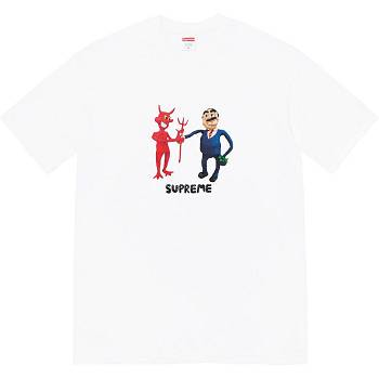 Supreme Business Tee Majice Bijele | HR374BC